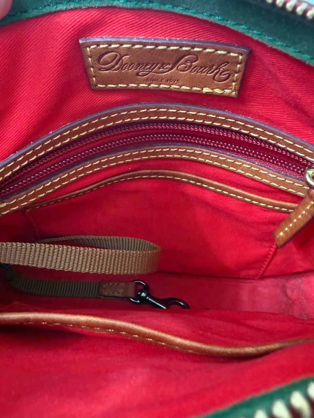 Dooney & Bourke Florentine Pocket Crossbody Brown Cognac Distressed Leather - Picture 11 of 16